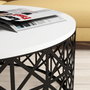 Hanah Home Selin Metal Ferforje Blanco y Negro